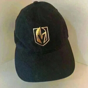 NHL Las Vegas Golden Knights Hockey Black Cap Adjustable Excellent Condition